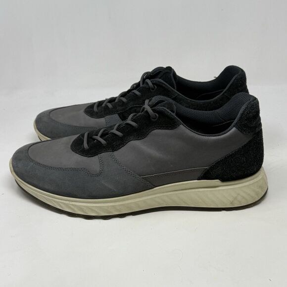 Ecco ST.1 Derby Sneakers Mens 10 EU 44 Gray Black Leather Casual Urban Shoes main image 7